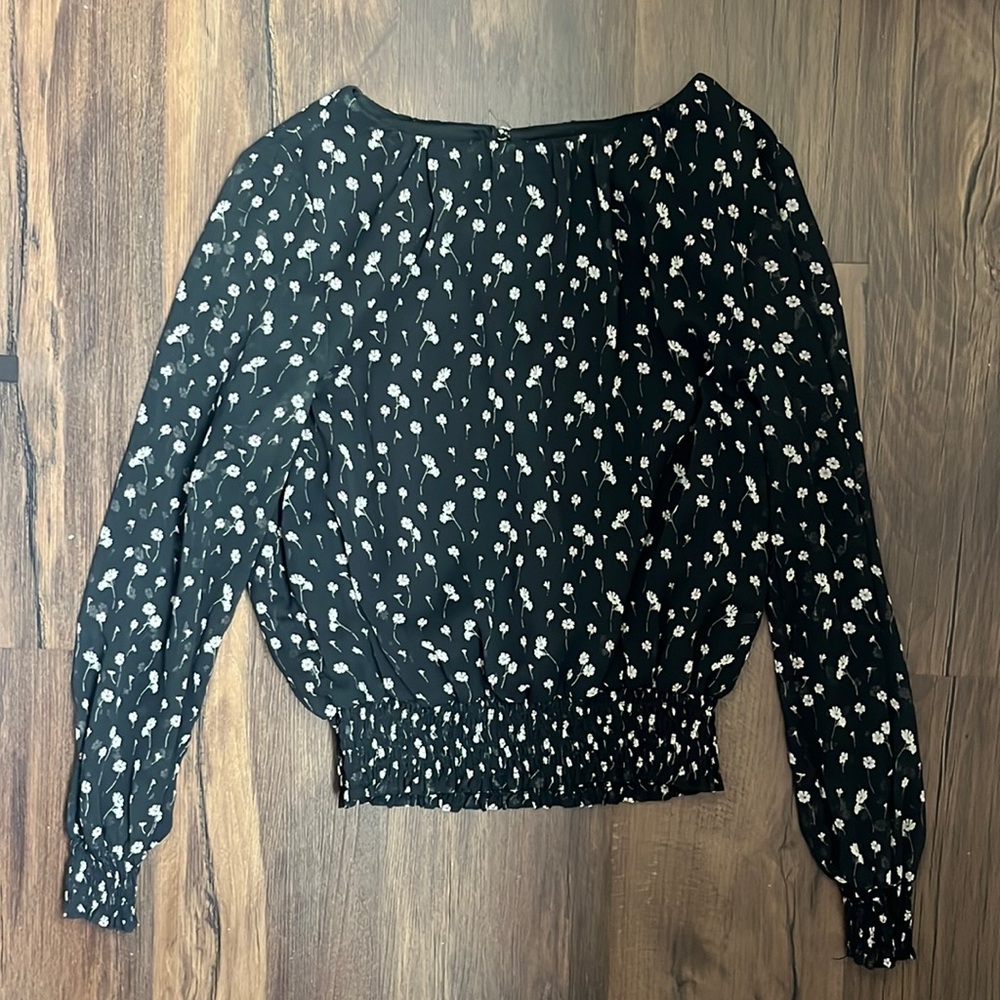 FLASH SALE: StitchFix Smocked Floral Blouse, size medium